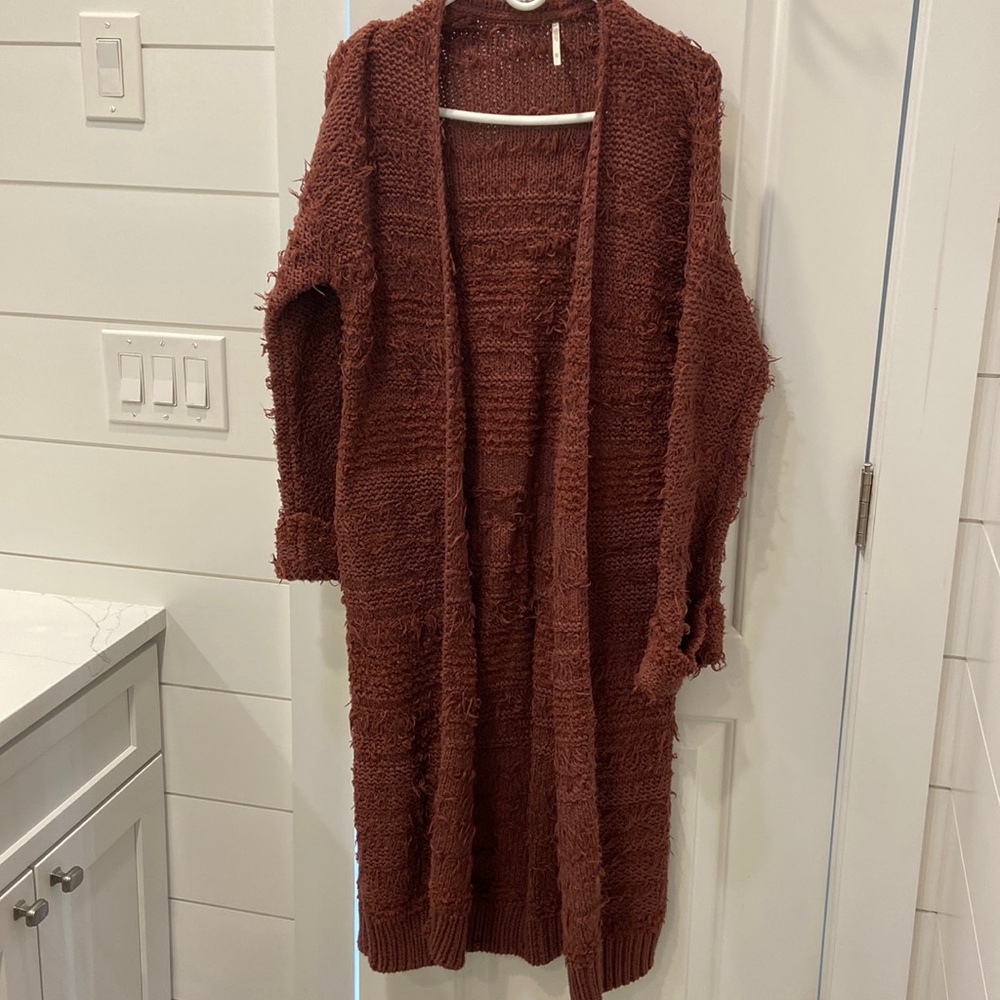 Free People Long Sweater Coat